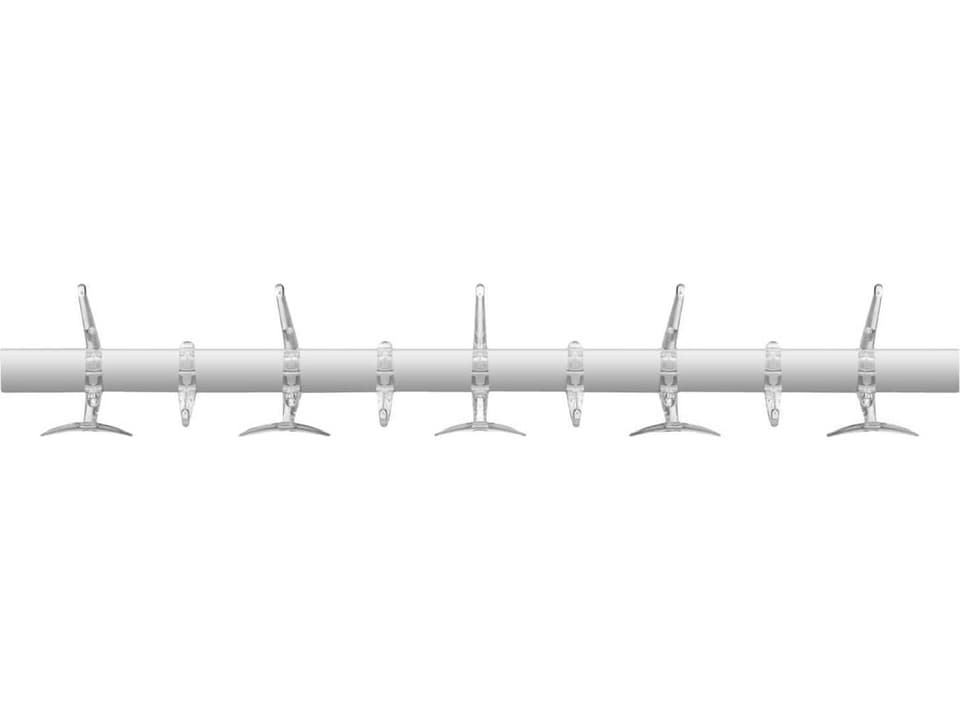 Hanger Nine Hook Wall Rack in Crystal