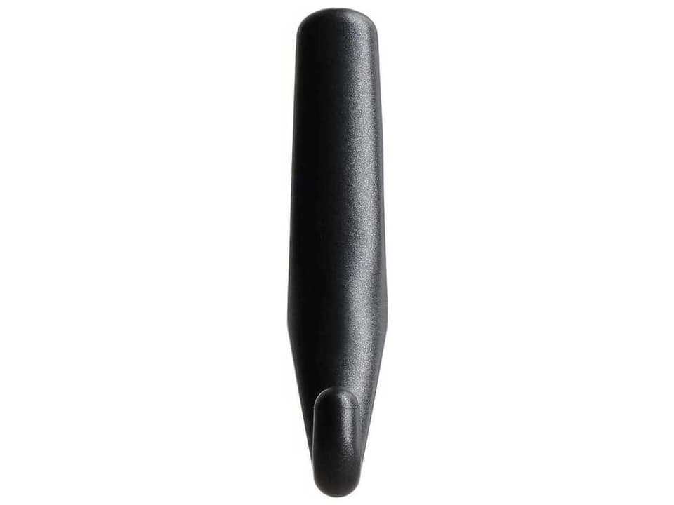 Wall Clothes Hook by Olaf von Bohr Opaque Black Thermoplastic Set of 4