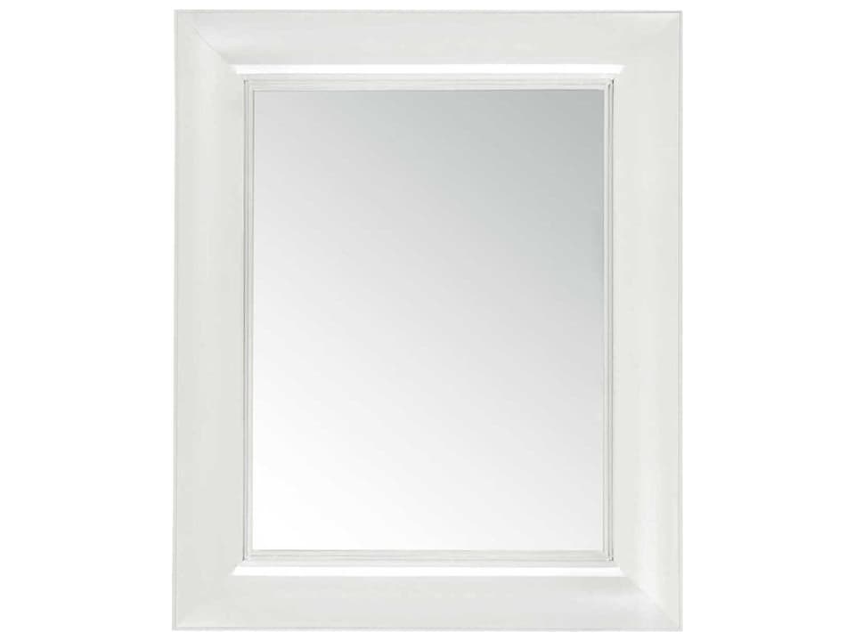 Francois Ghost Small Rectangular Wall Mirror in Crystal