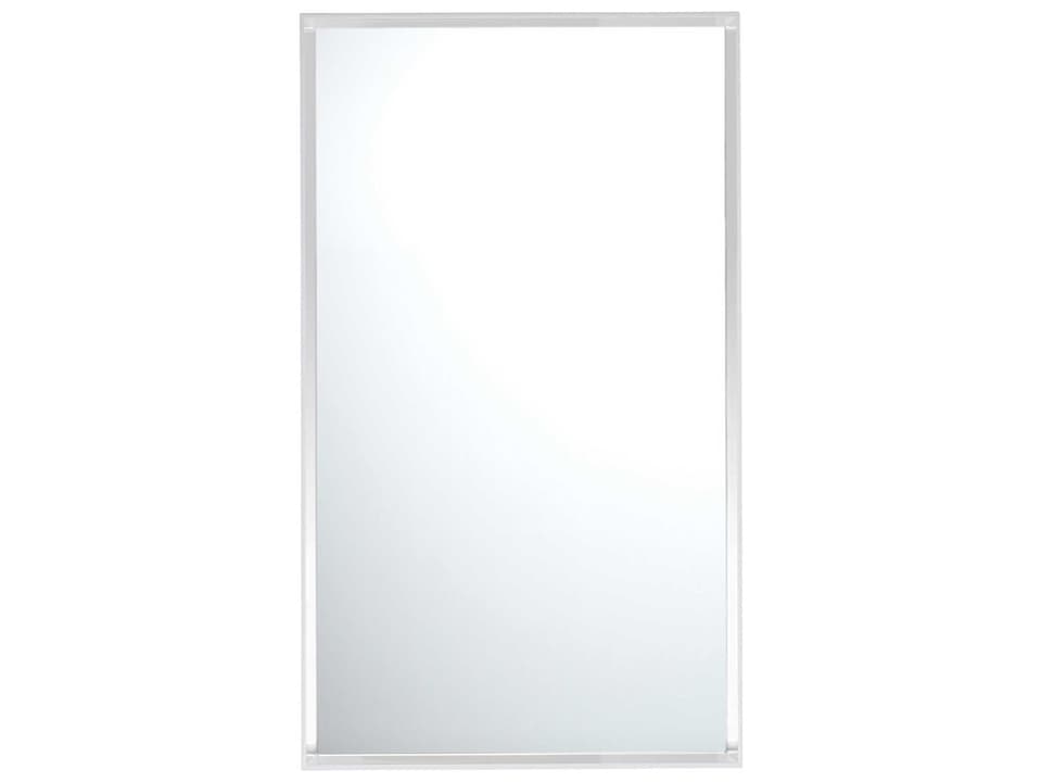 Only Me Glossy White Rectangular Floor Mirror by Philippe Starck