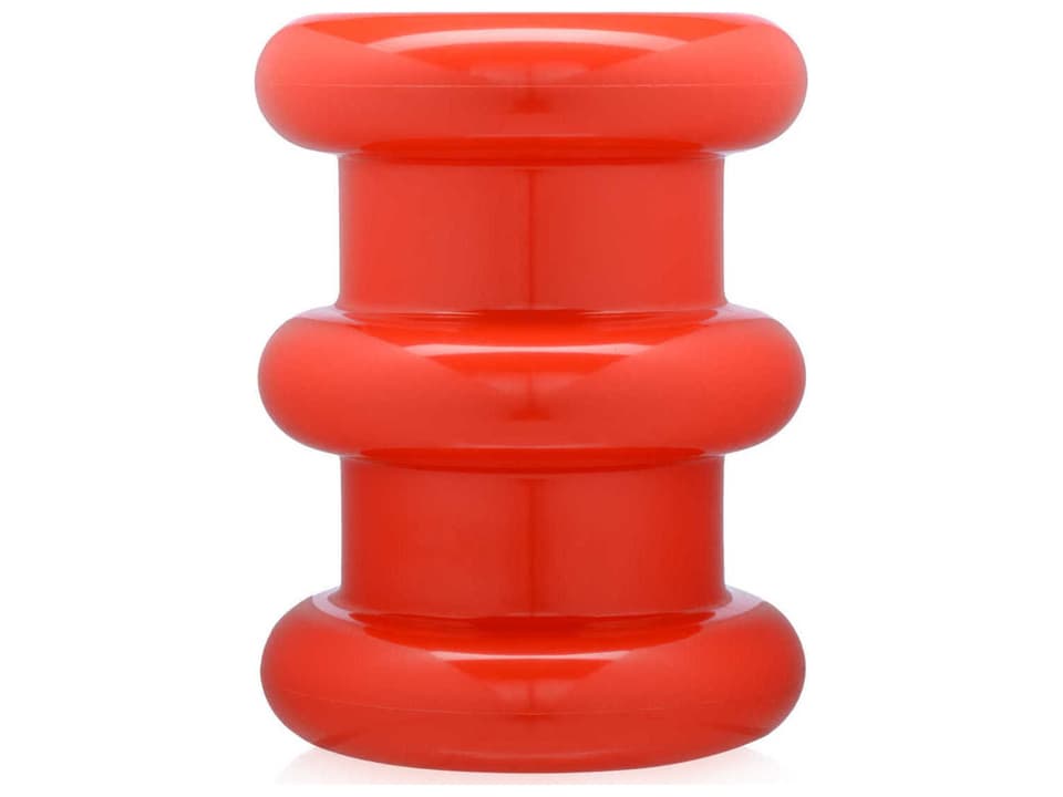 Pilastro Accent Stool in Red Thermoplastic Technopolymer