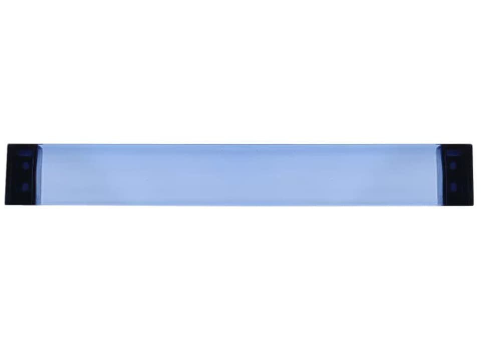 Rail Small 12-Inch Polycarbonate Towel Rack in Blue Glossy
