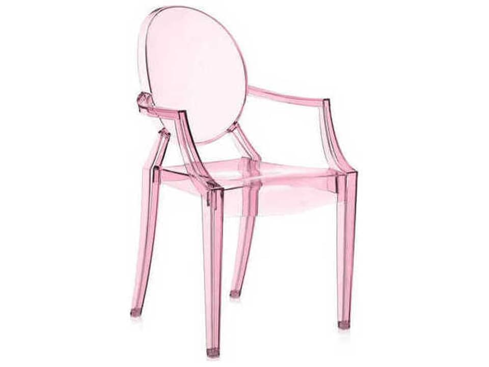 Lou Lou Ghost Child's Size Stackable Armchair in Pink