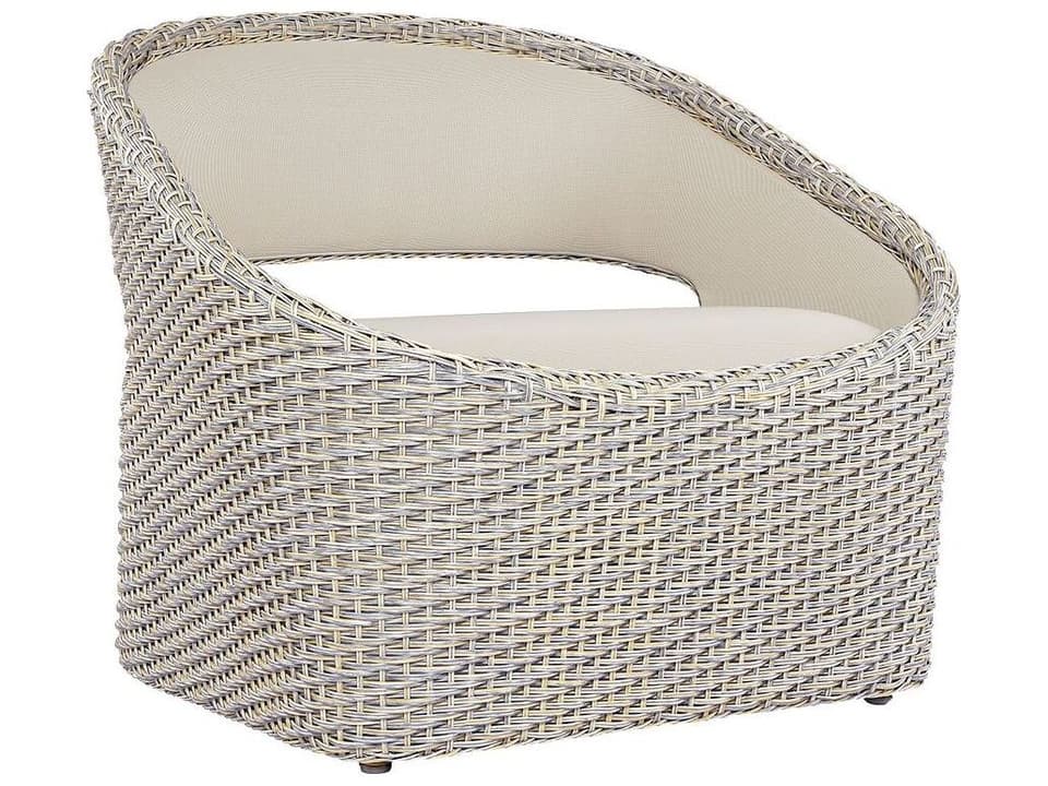 Biscayne Wicker Sling Lounge Chair with Open Backrest