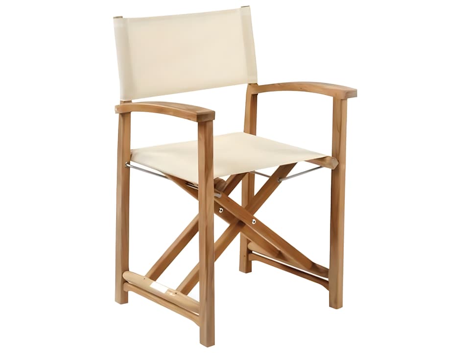 Capri Teak Sling Director's Chair with Sand Sling