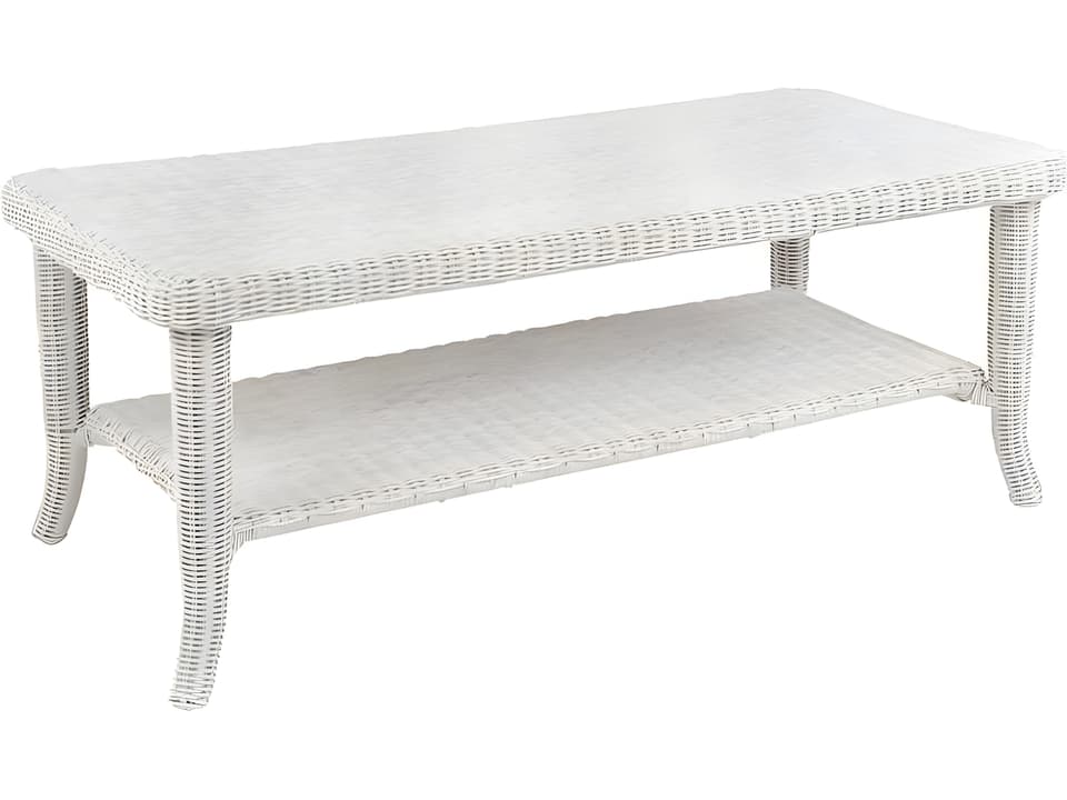 Cape Cod Wicker 47"W x 24"D Rectangular Coffee Table