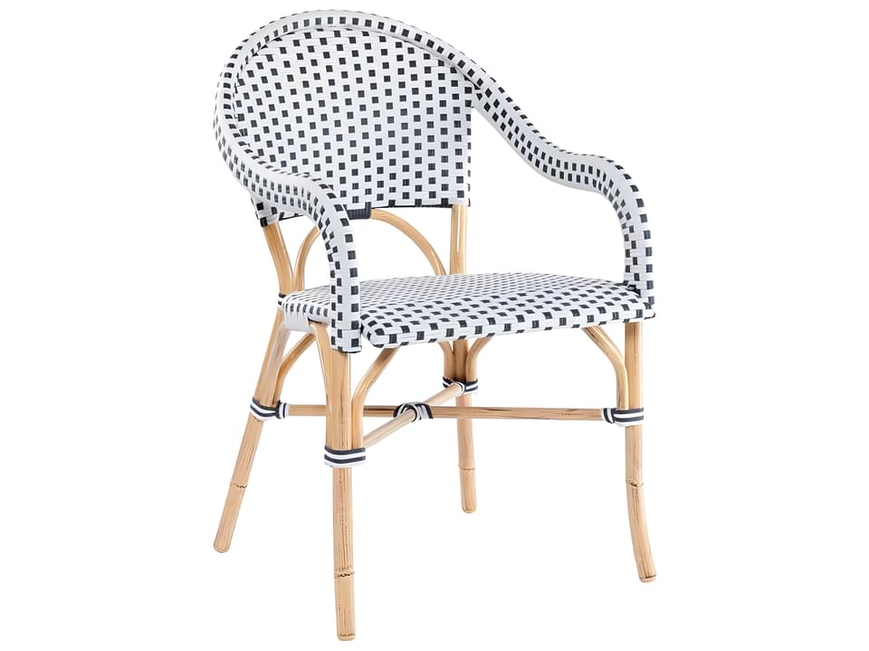 Café Wicker Dining Arm Chair