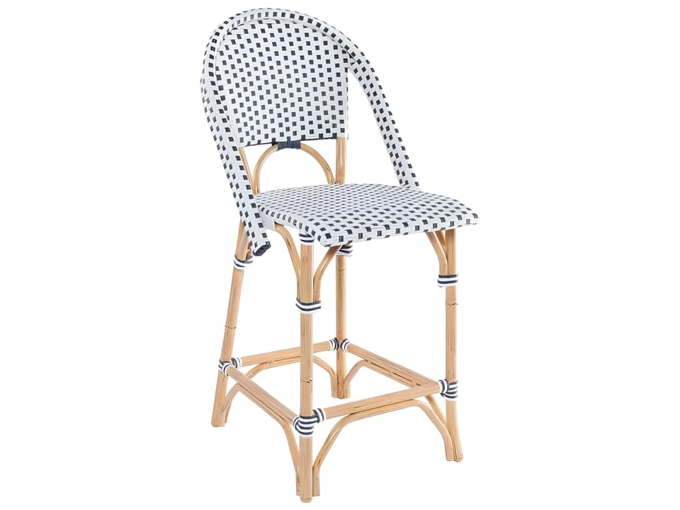 Café Wicker Armless Counter Stool