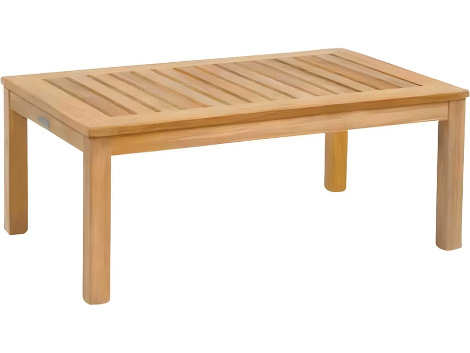 Classic 38 Inch Rectangular Teak Coffee Table