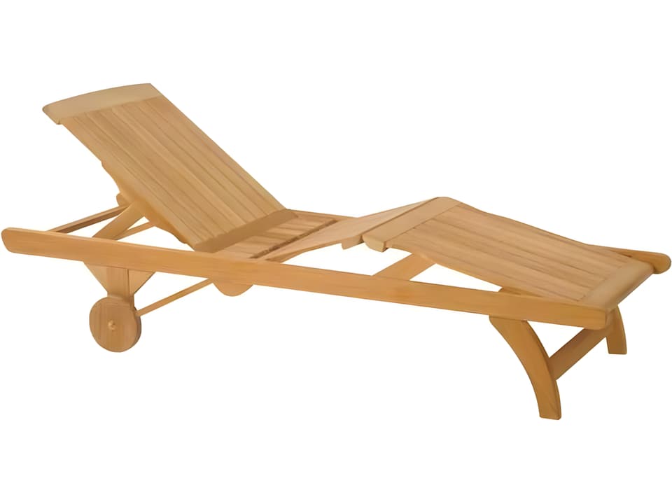 Classic Teak Chaise Lounge Adjustable
