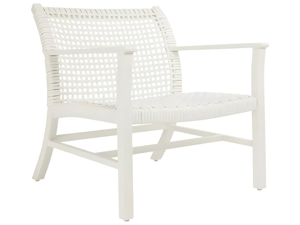 Catherine Aluminum Wicker Lounge Chair in White Ivory