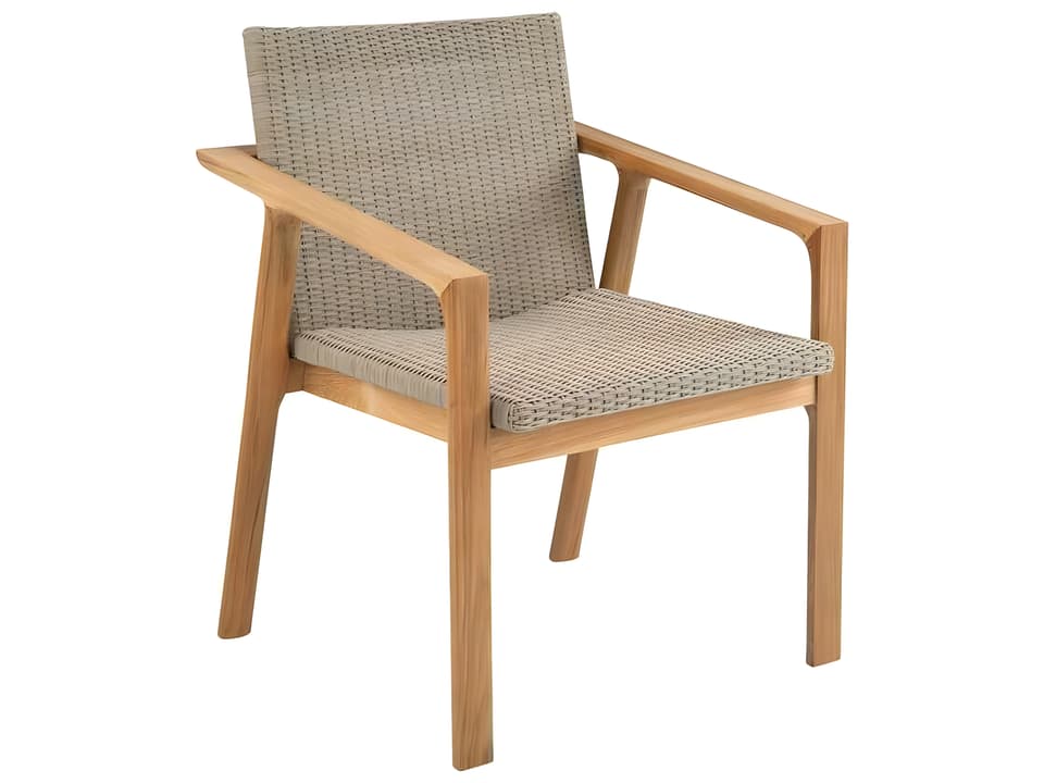 Hana Teak Wicker Dining Armchair