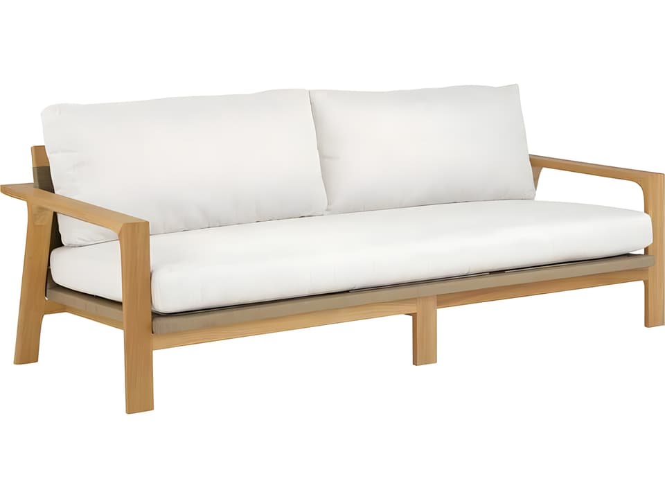 Hana Teak and Wicker Cushion Sofa