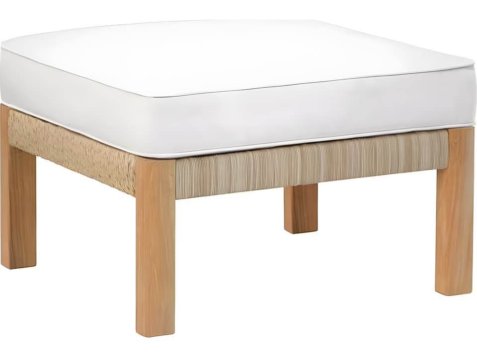 Hudson Teak Rope Cushion Ottoman
