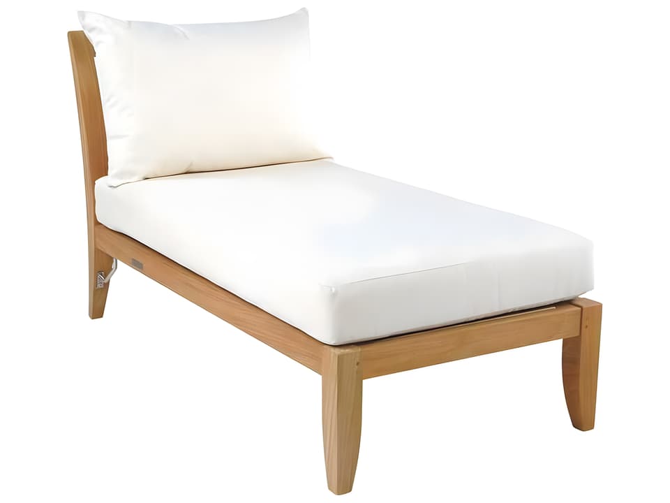 Ipanema Teak Chaise Lounge with Marine Grade Stainless Steel Accents