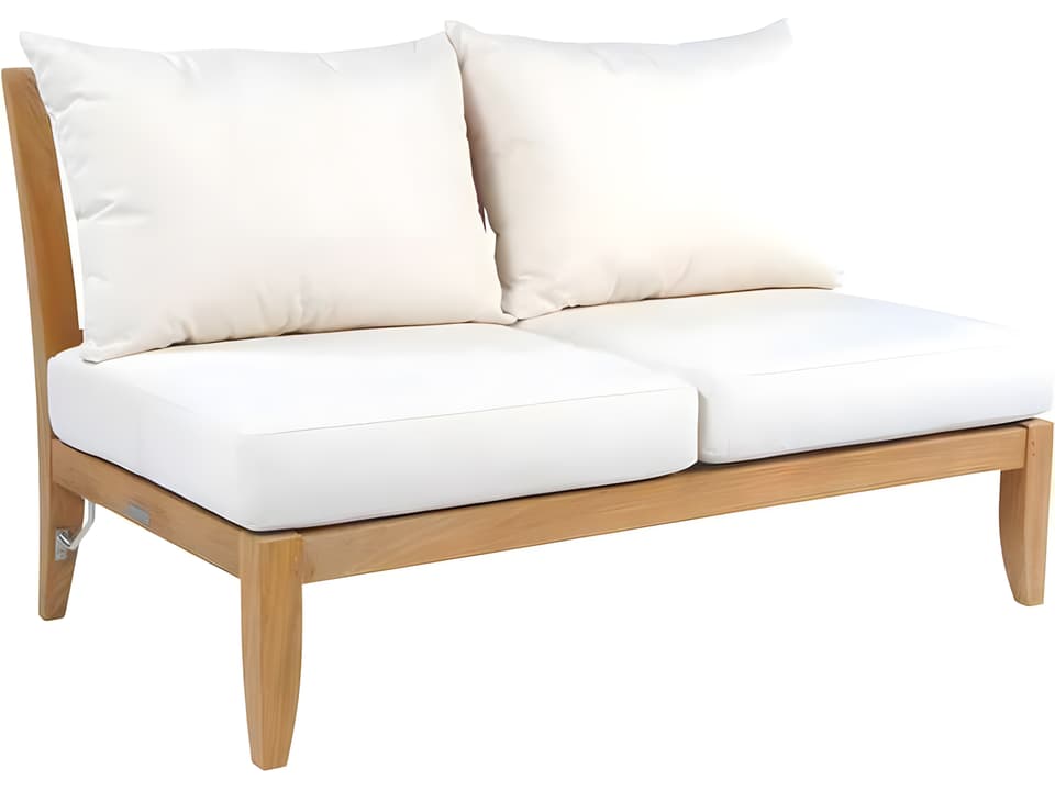 Ipanema Teak Modular Loveseat with Cushion