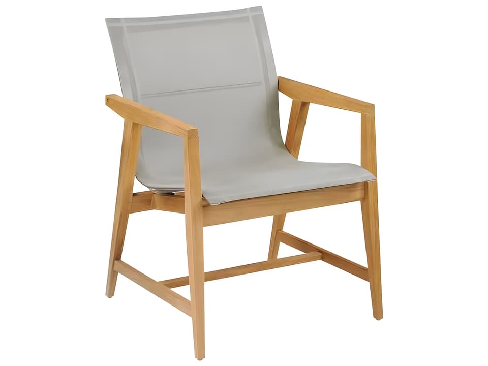 Marin Teak Sling Dining Arm Chair