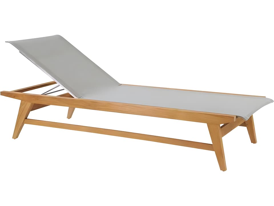 Marin Teak Sling Chaise Lounge