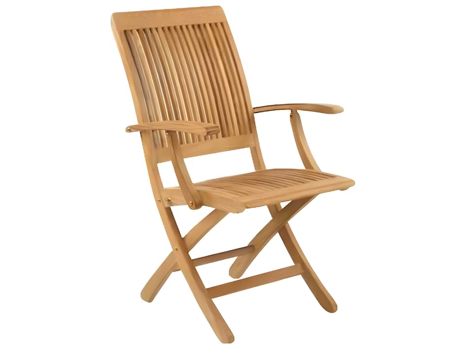 Monterey Teak Folding Dining Arm Chair