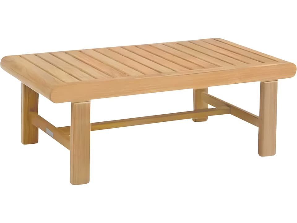Nantucket 41-Inch x 23-Inch Rectangular Teak Coffee Table in Natural Teak