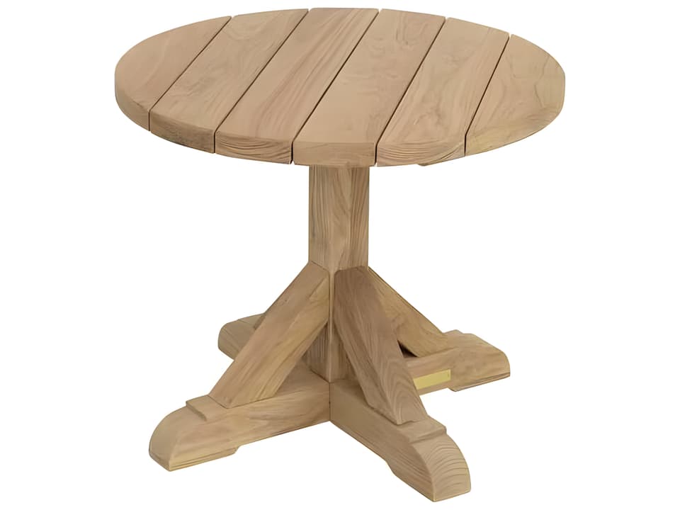 Provence Teak 24" Wide Round End Table