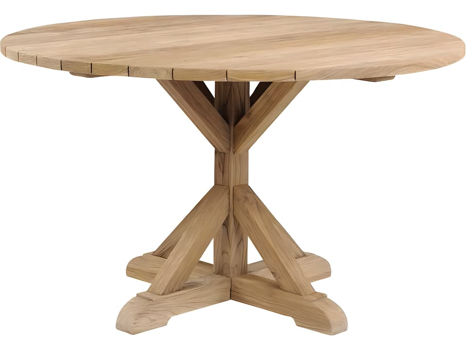 Provence 50 Inch Round Teak Dining Table