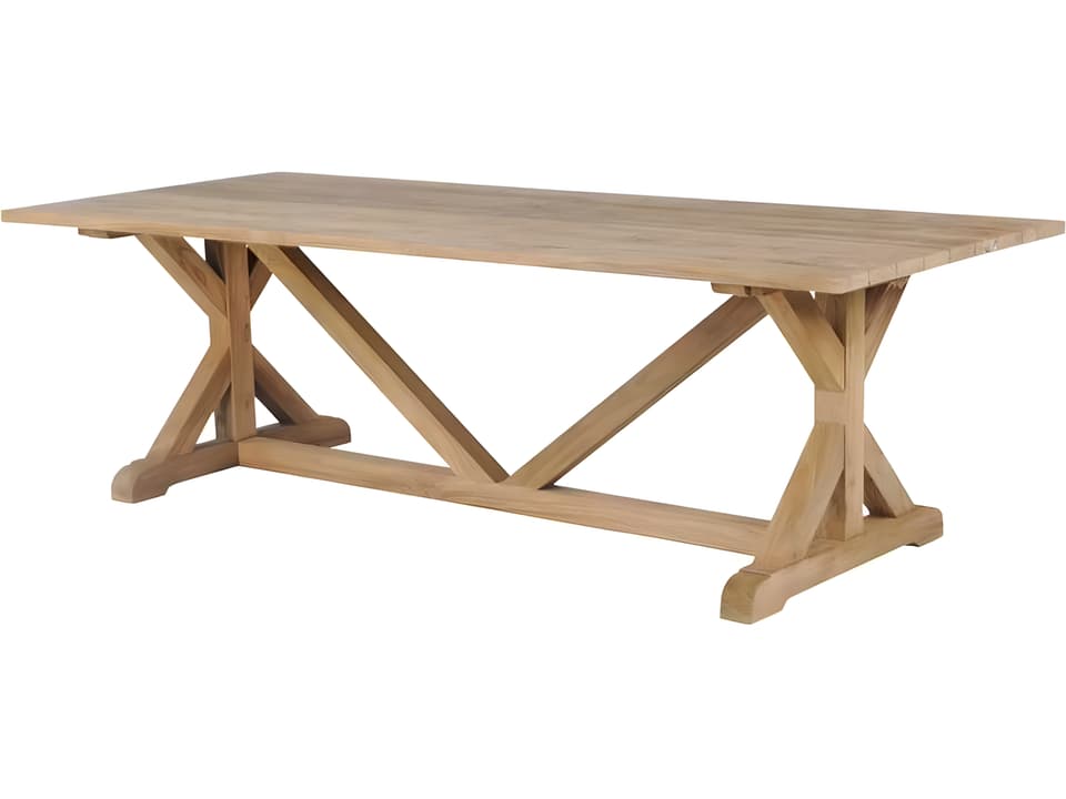Provence 96 Inch Rectangular Teak Farmhouse Dining Table