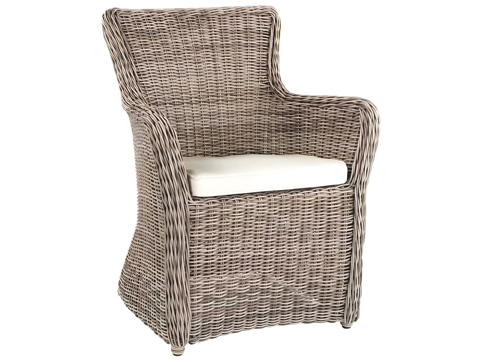 Sag Harbor Wicker Cushion Dining Arm Chair