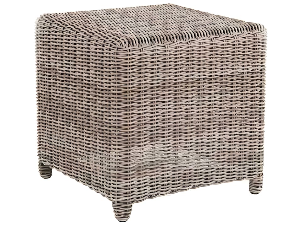 Sag Harbor Wicker 19.5 Inch Square End Table in Driftwood