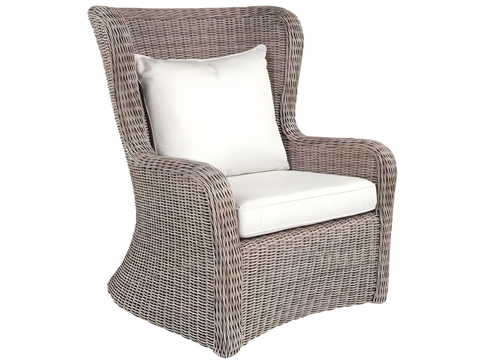 Sag Harbor Wicker High Back Lounge Chair