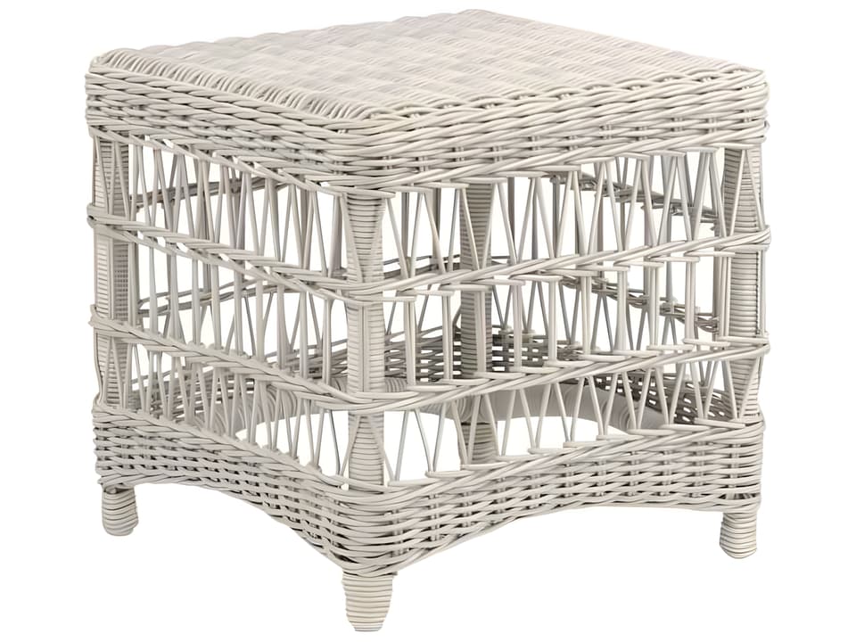 Southampton 20 Inch Square Wicker End Table