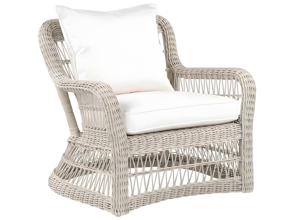 Southampton Wicker Cushion Lounge Chair in Oyster