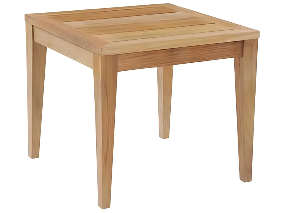 Tribeca Teak Square End Table Modern Outdoor Furniture