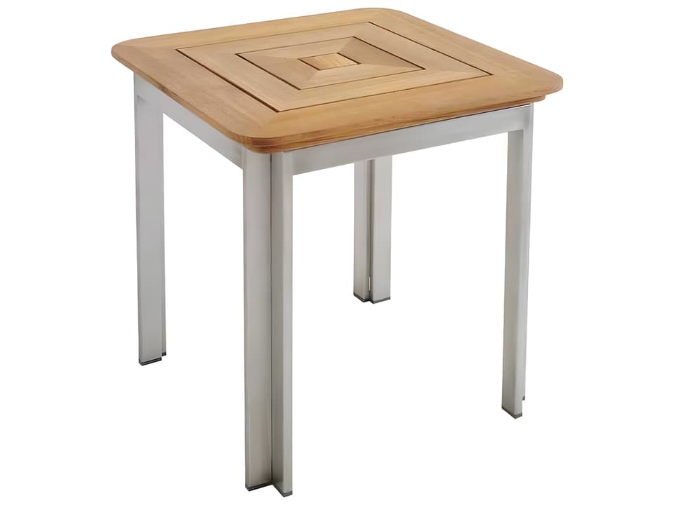 Tivoli Stainless Steel 17.5" Wide Square End Table