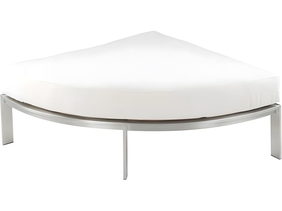 Tivoli Stainless Steel Cushion Curved Ottoman