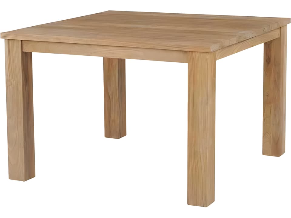 Tuscany 44-Inch Square Teak Dining Table with Umbrella Hole