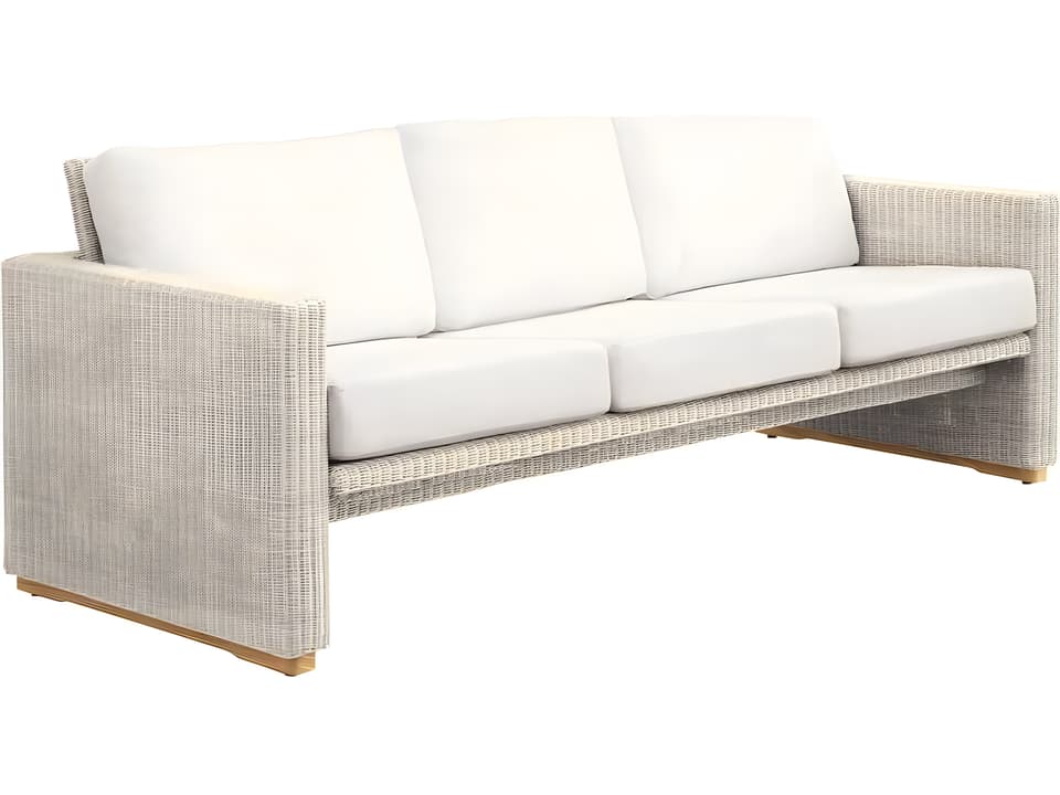 Westport Teak and Wicker Cushion Sofa