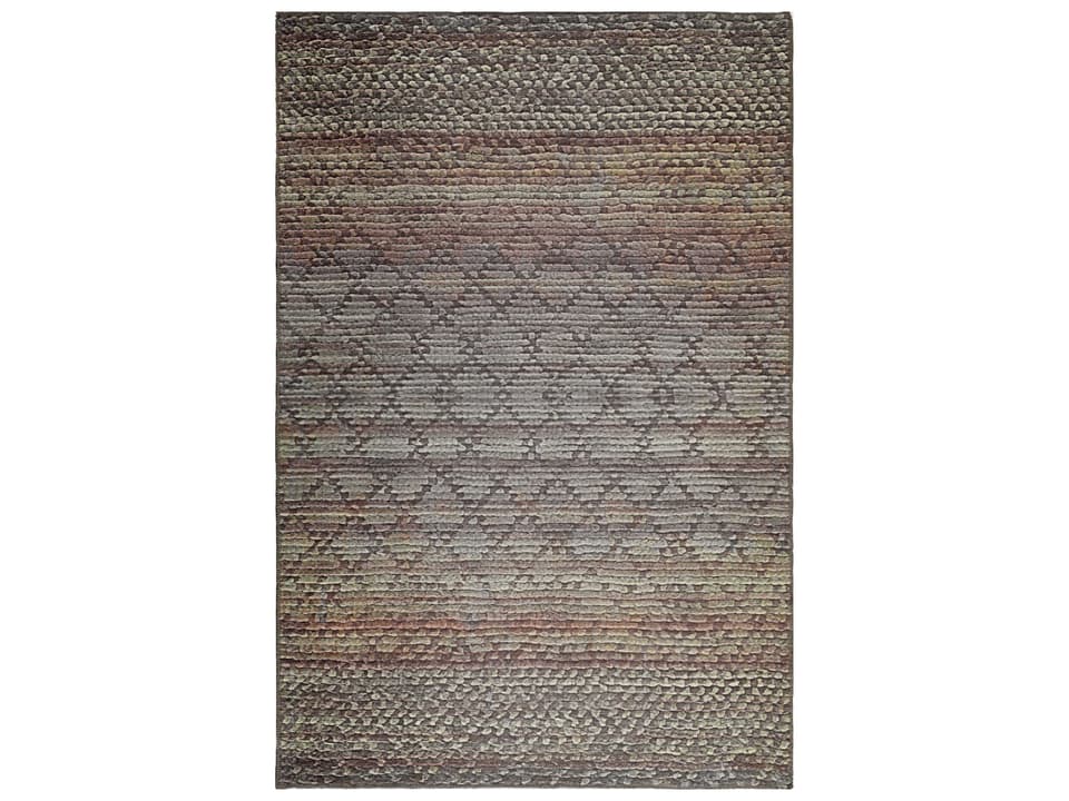 London Geometric Washable Area Rug in Earthtone