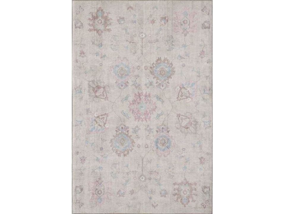 London Floral Indoor Area Rug in Chartreuse with Botanical Pattern
