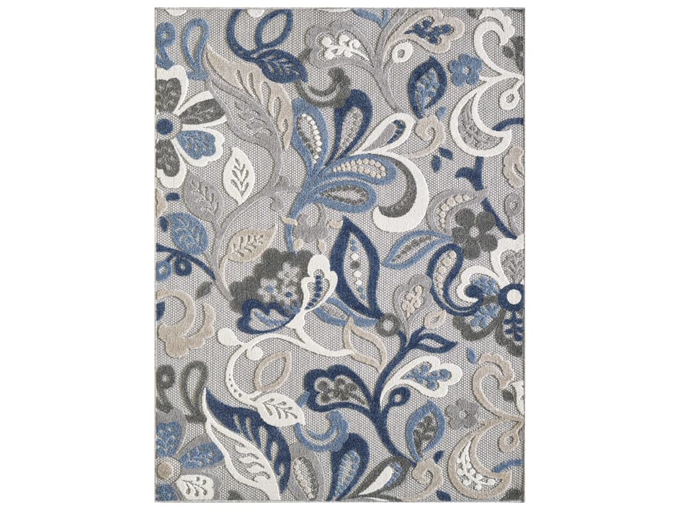 Calla Leila 6922 Indoor Outdoor Area Rug in Grey Blue
