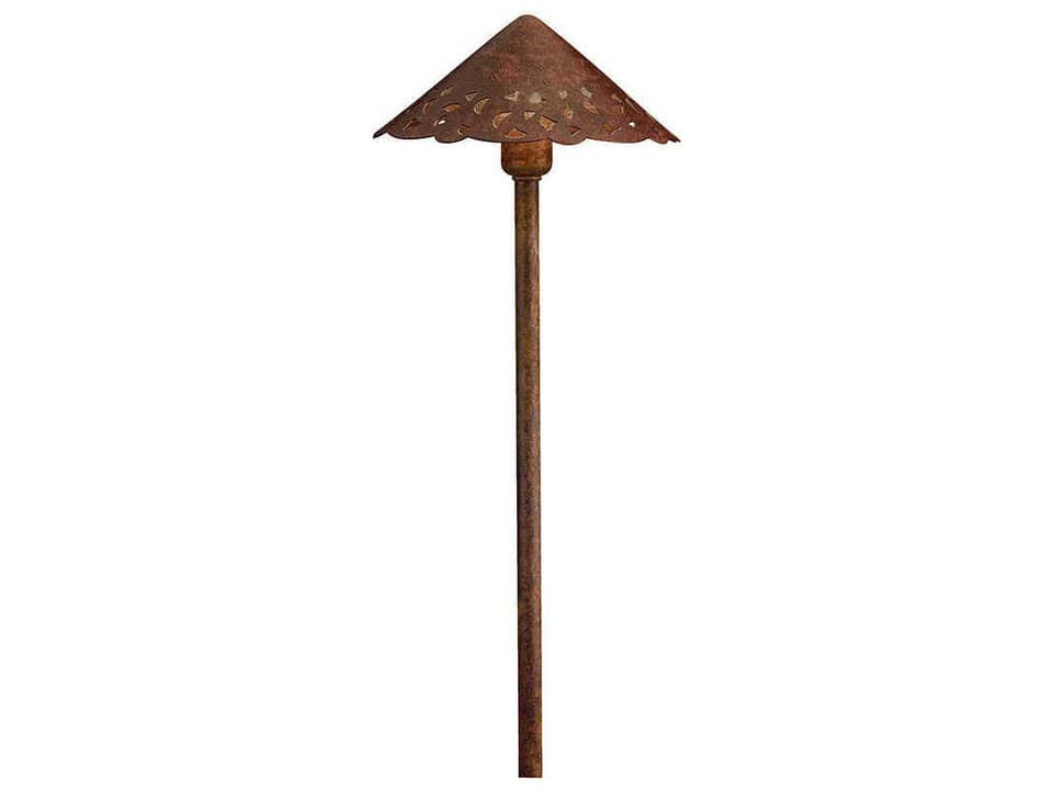 Hammered Roof 12V Path Light in Textured Tannery Bronze