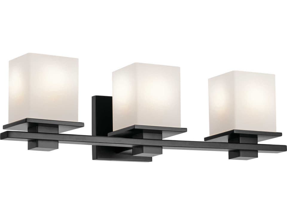Tully 3-Light 24-Inch Bath Vanity Light in Black