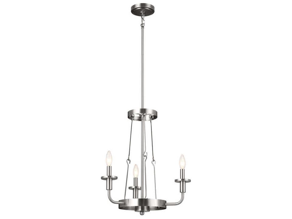 Vetivene 3-Light Classic Pewter Mini Chandelier with Opal Glass