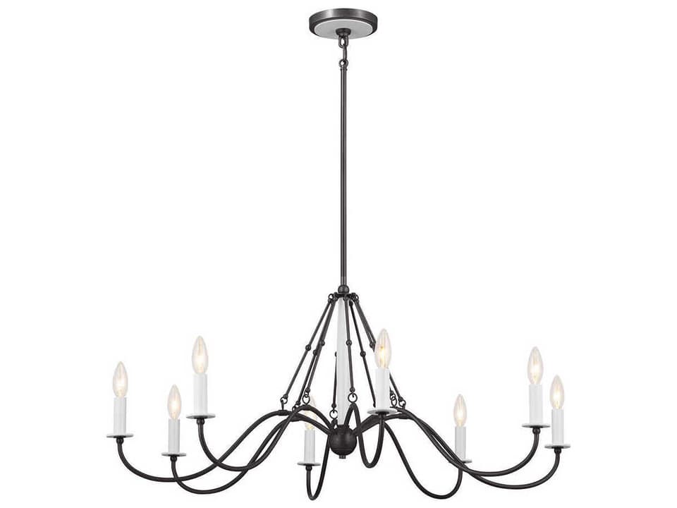 Freesia 8-Light Chandelier in Anvil Iron