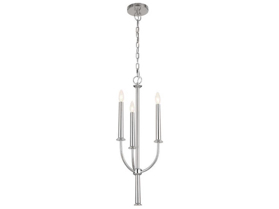 Florence 3-Light Candelabra Chandelier in Polished Nickel