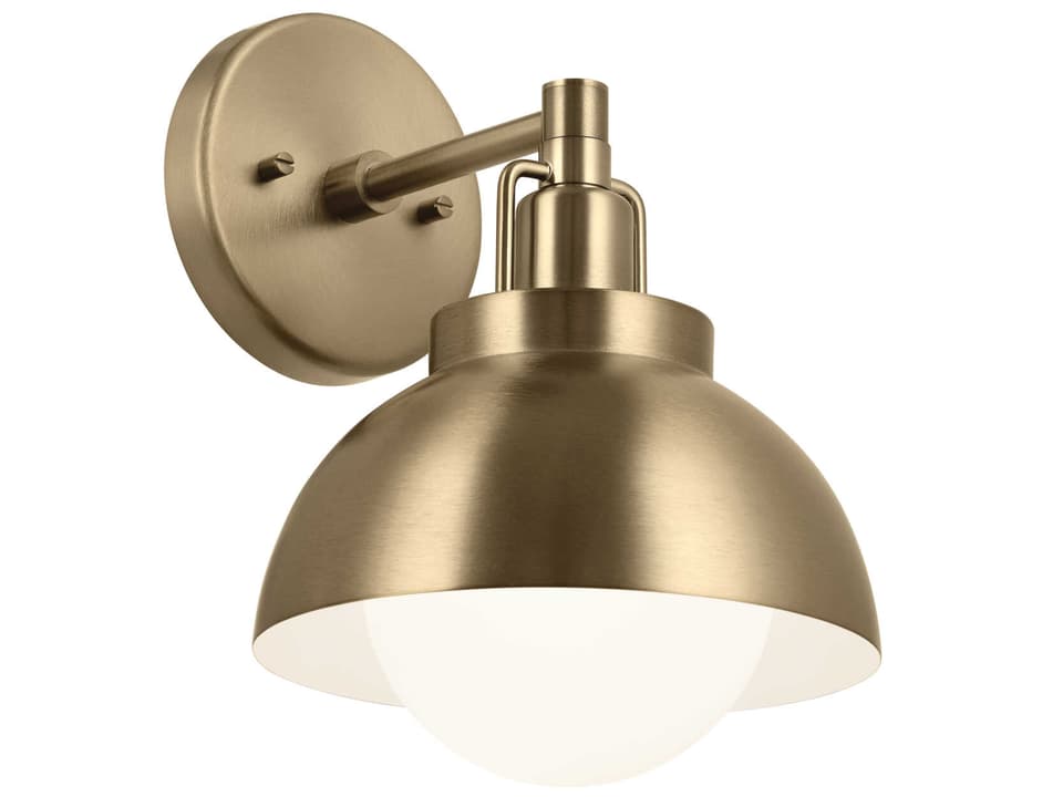 Niva 1-Light Champagne Bronze Glass Wall Sconce