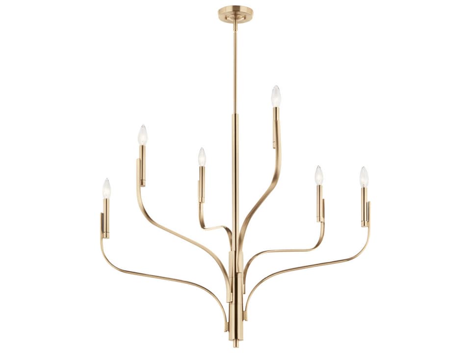 Livadia 6-Light Chandelier in Champagne Bronze