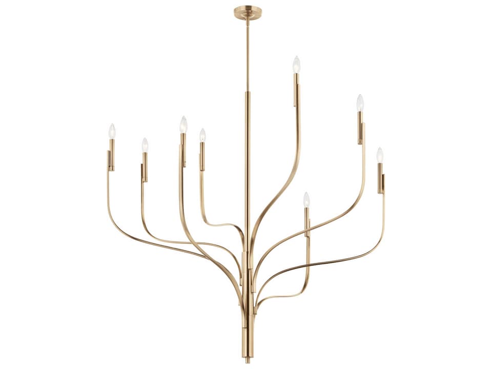 8-Light Livadia Chandelier in Champagne Bronze