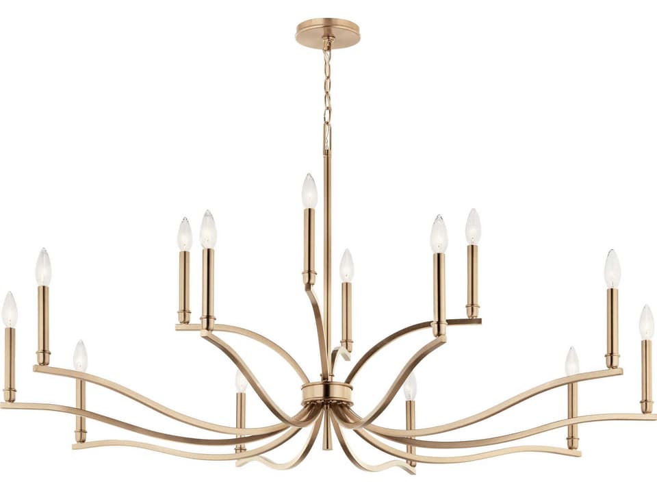 14-Light Malene Chandelier in Champagne Bronze