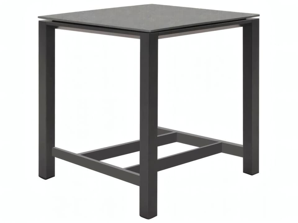 Concept 36-Inch Square Bar Table with Ceramic Top in Lava